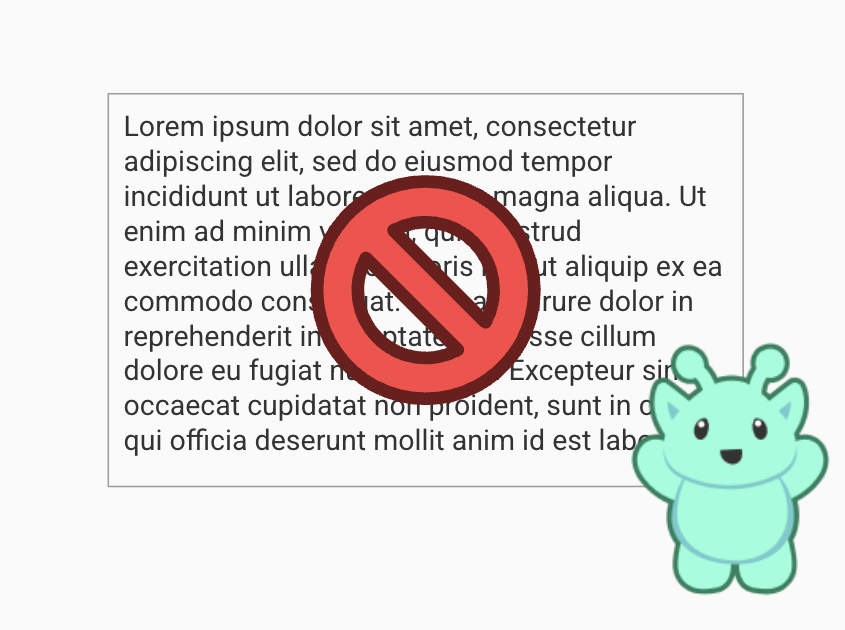 Reduced reading load example